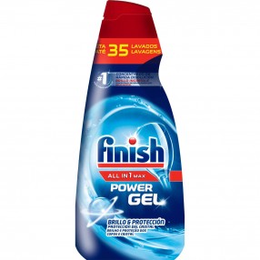FINISH Detergente lavavajillas Power Gel botella 35 lavados